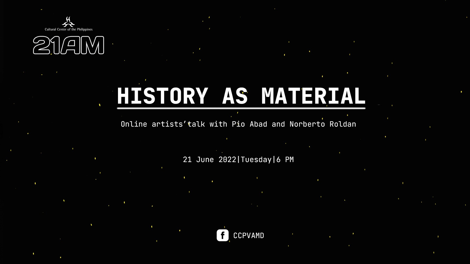 HISTORY AS MATERIAL: Online Artists' Talk with Pio Abad and Norberto Roldan